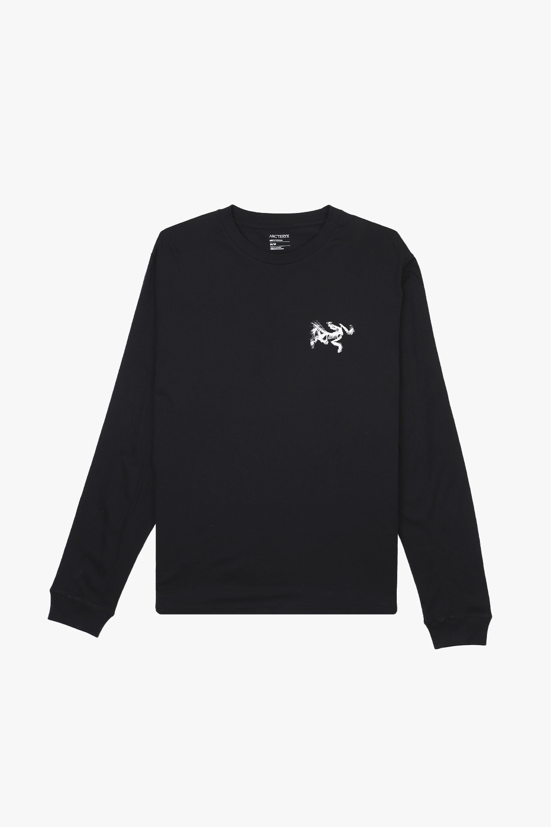 Kragg sl cotton bird tile ls Black/arctic silk