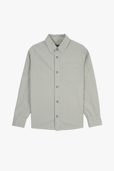 A.p.c. Surchemise basile brodee Vert grise - GRADUATE STORE