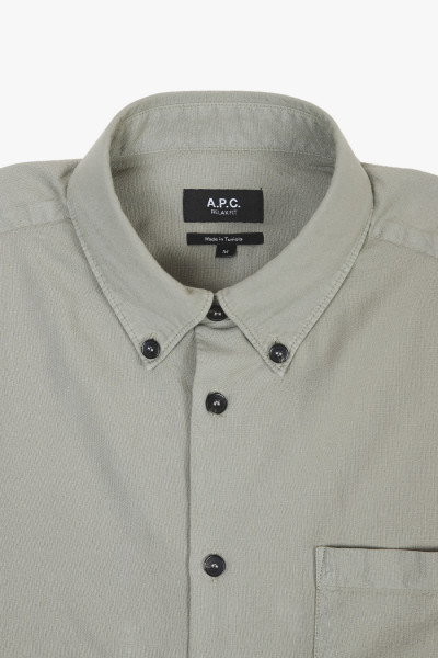 A.p.c. Chemise mateo logo Vert grise - GRADUATE STORE