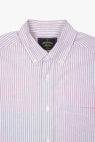 Portuguese flannel Belavista stripe Red - GRADUATE STORE