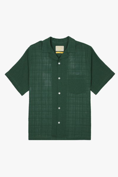 Linen camp collar Green