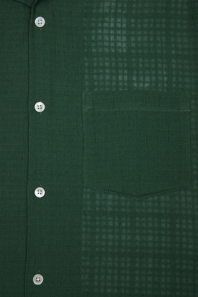 Linen camp collar Green