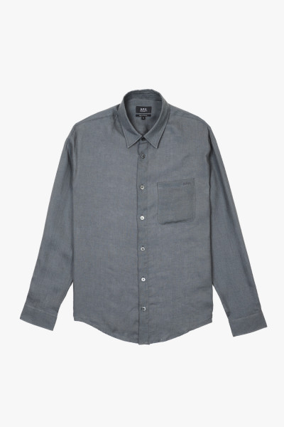 A.p.c. Chemise cassel logo Anthracite - GRADUATE STORE