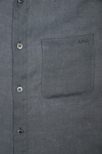 A.p.c. Chemise cassel logo Anthracite - GRADUATE STORE