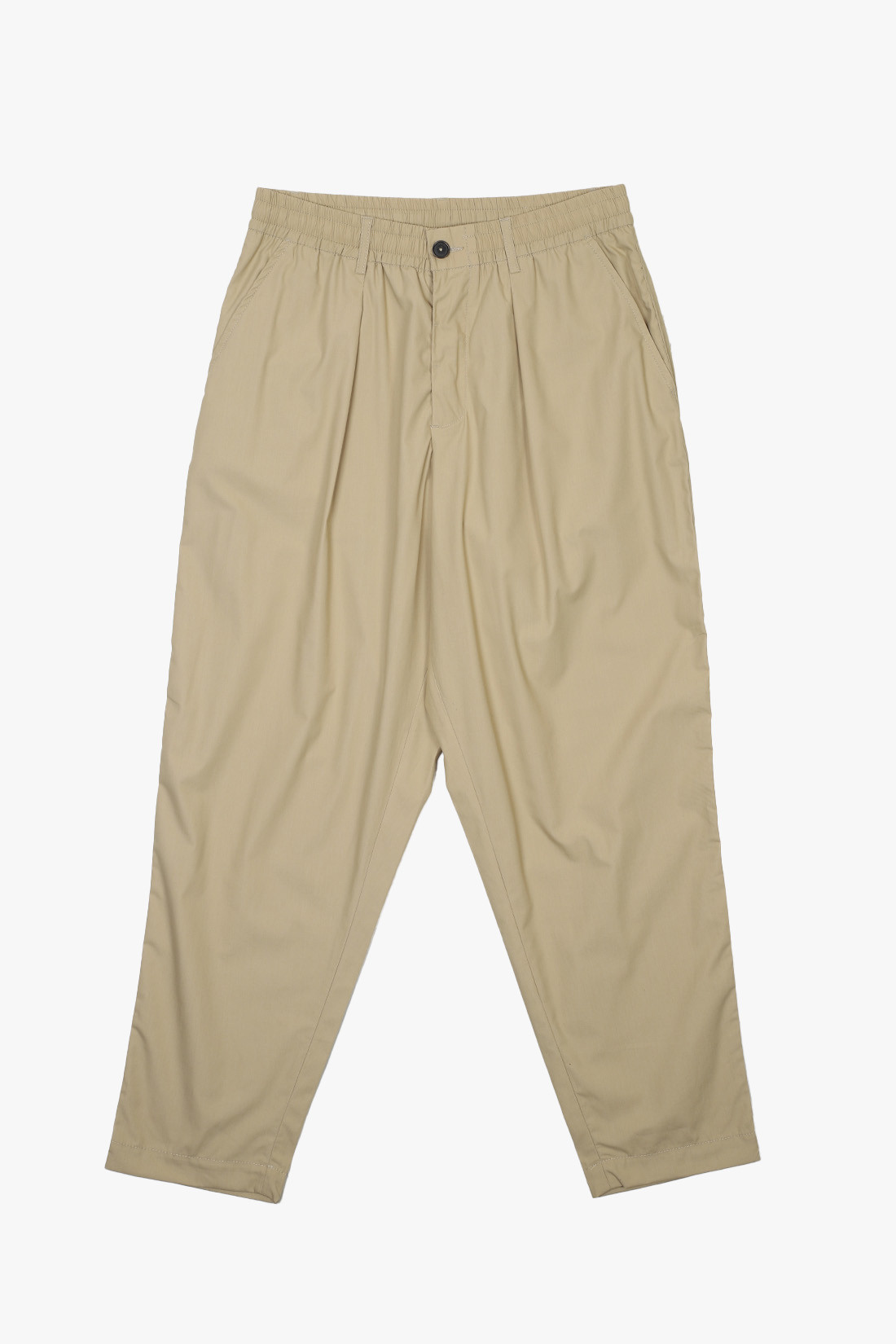 Pleated track pant polytech Sand