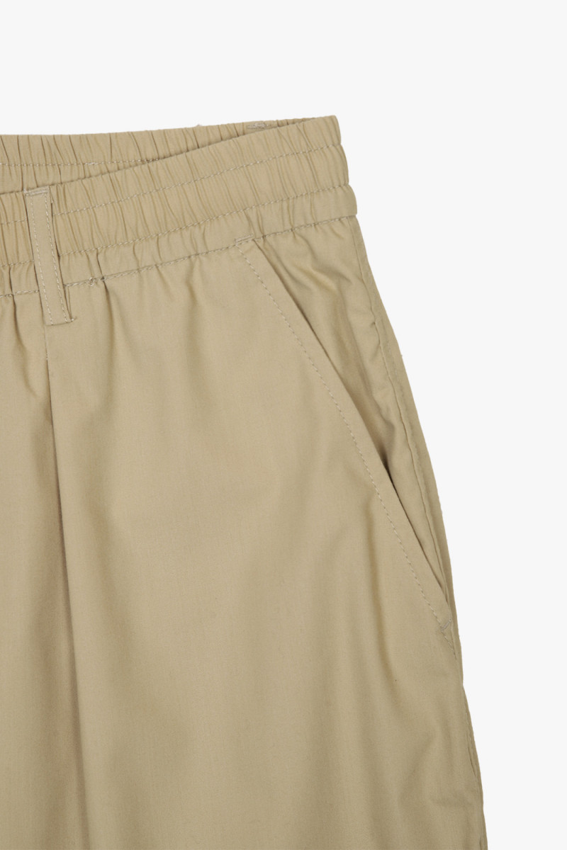 Pleated track pant polytech Sand