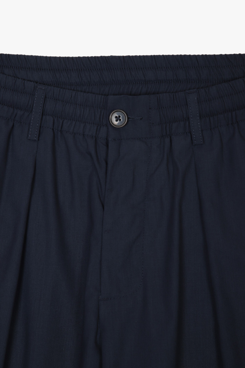 Pleated track pant polytech Navy