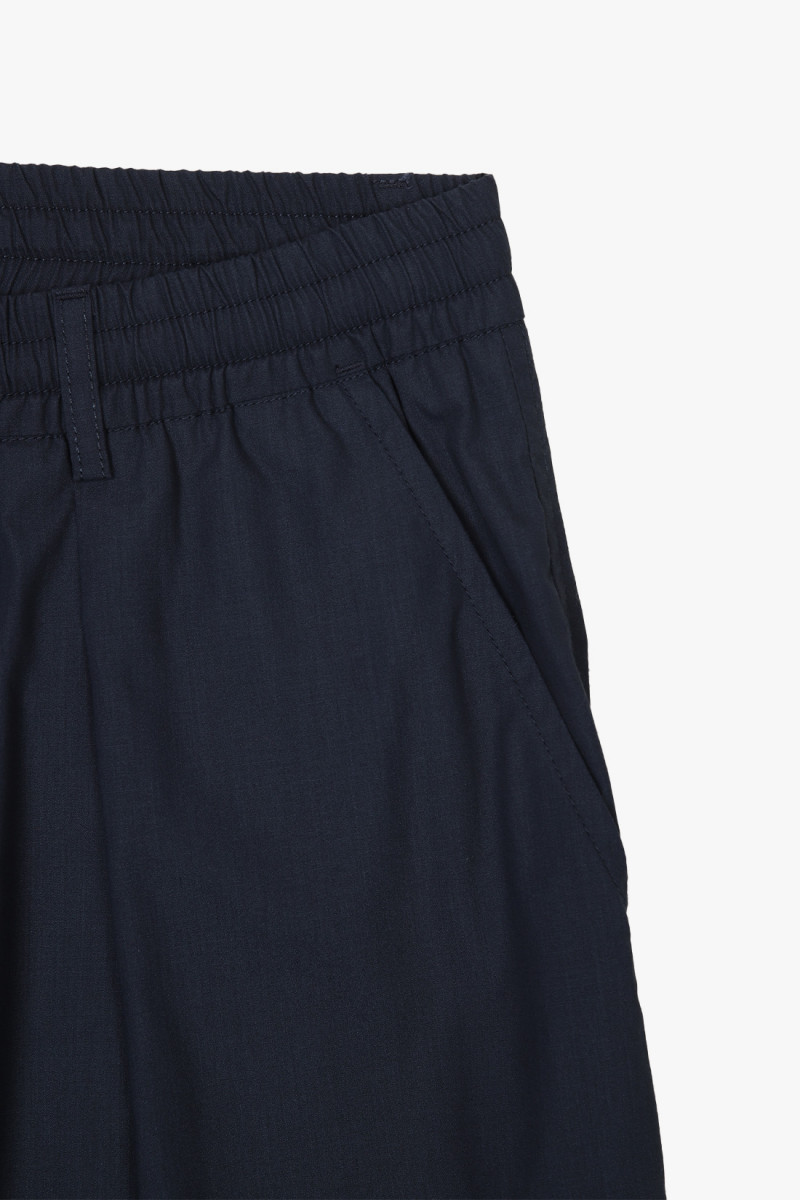 Pleated track pant polytech Navy