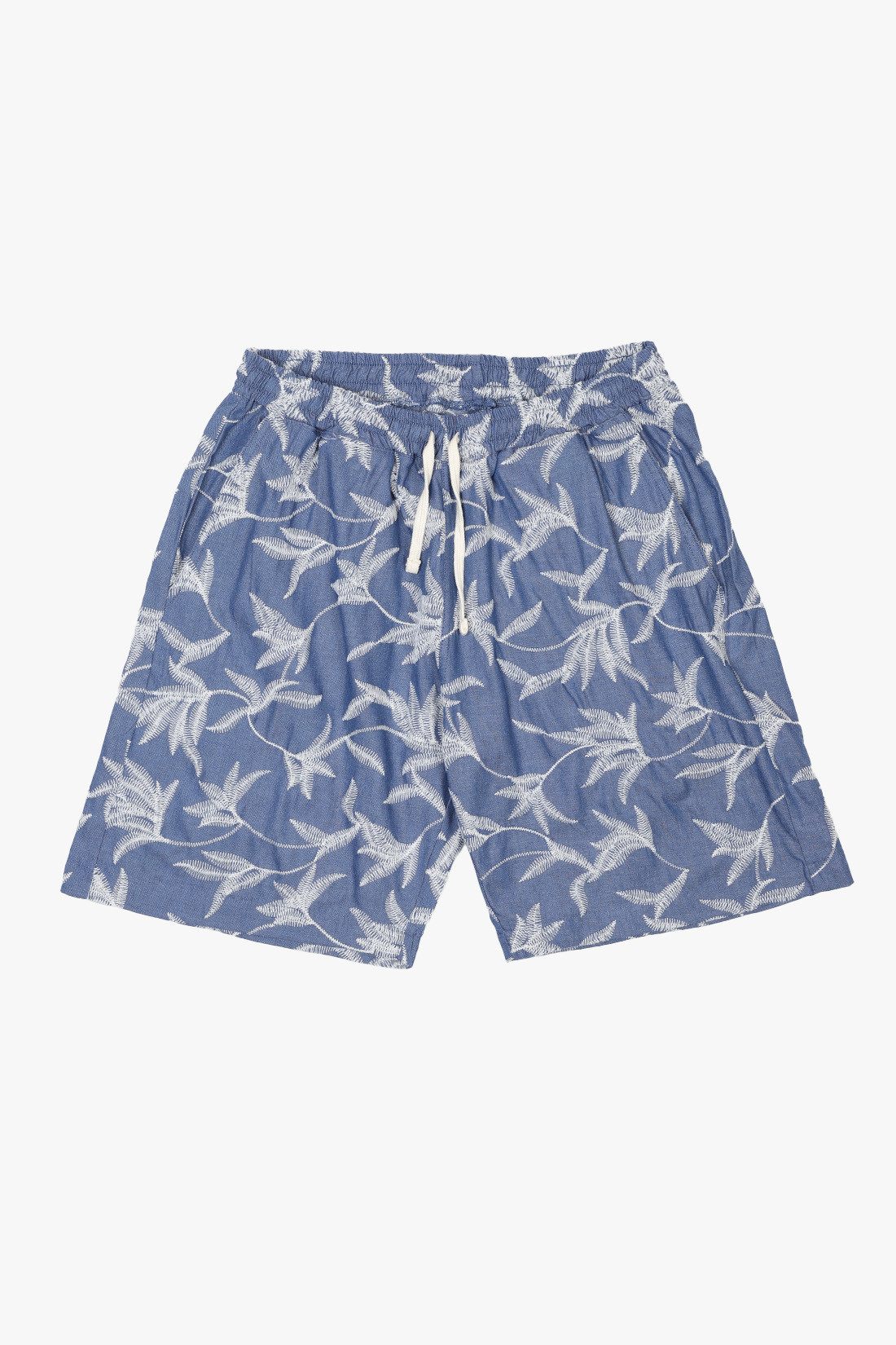 Simple short jungle cotton Indigo