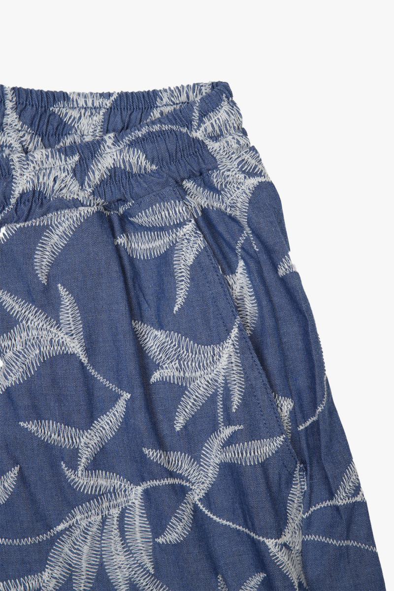 Simple short jungle cotton Indigo