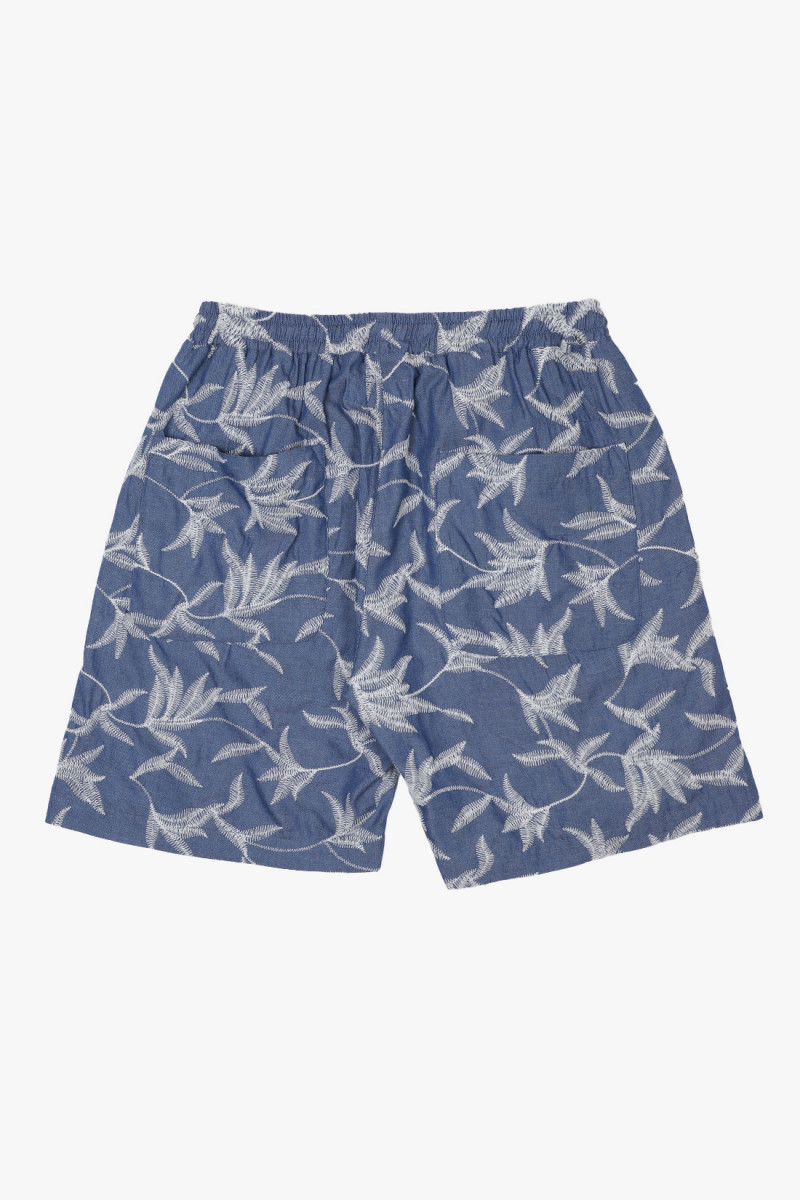 Simple short jungle cotton Indigo