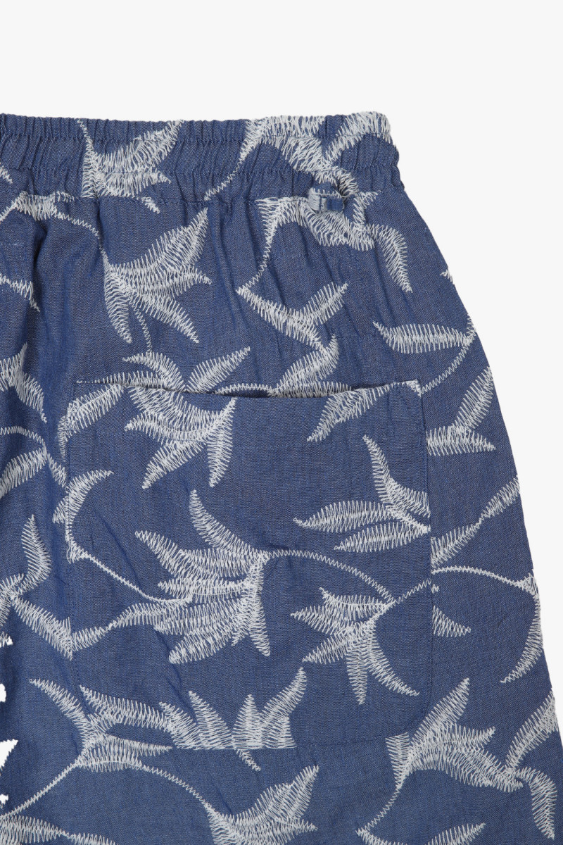 Simple short jungle cotton Indigo