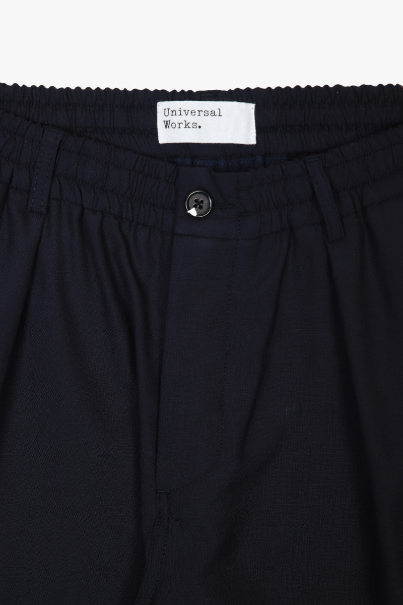 Pleated track pant tropical Navy