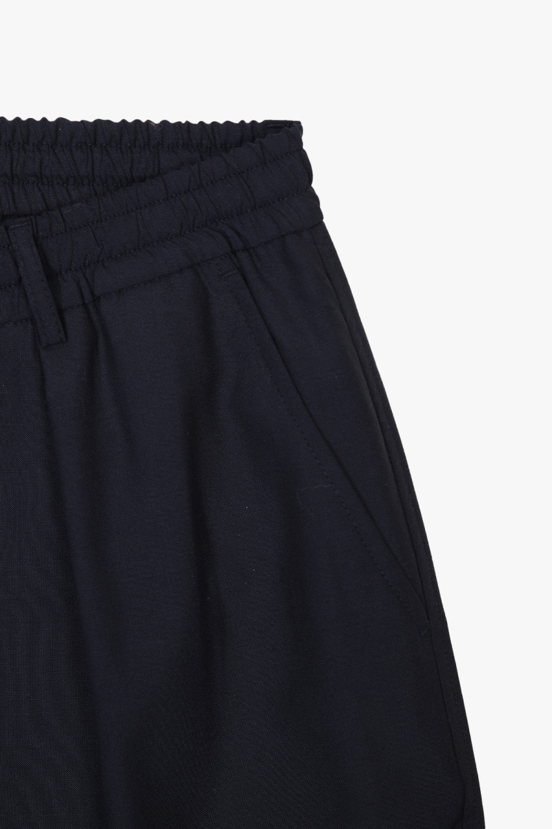 Pleated track pant tropical Navy