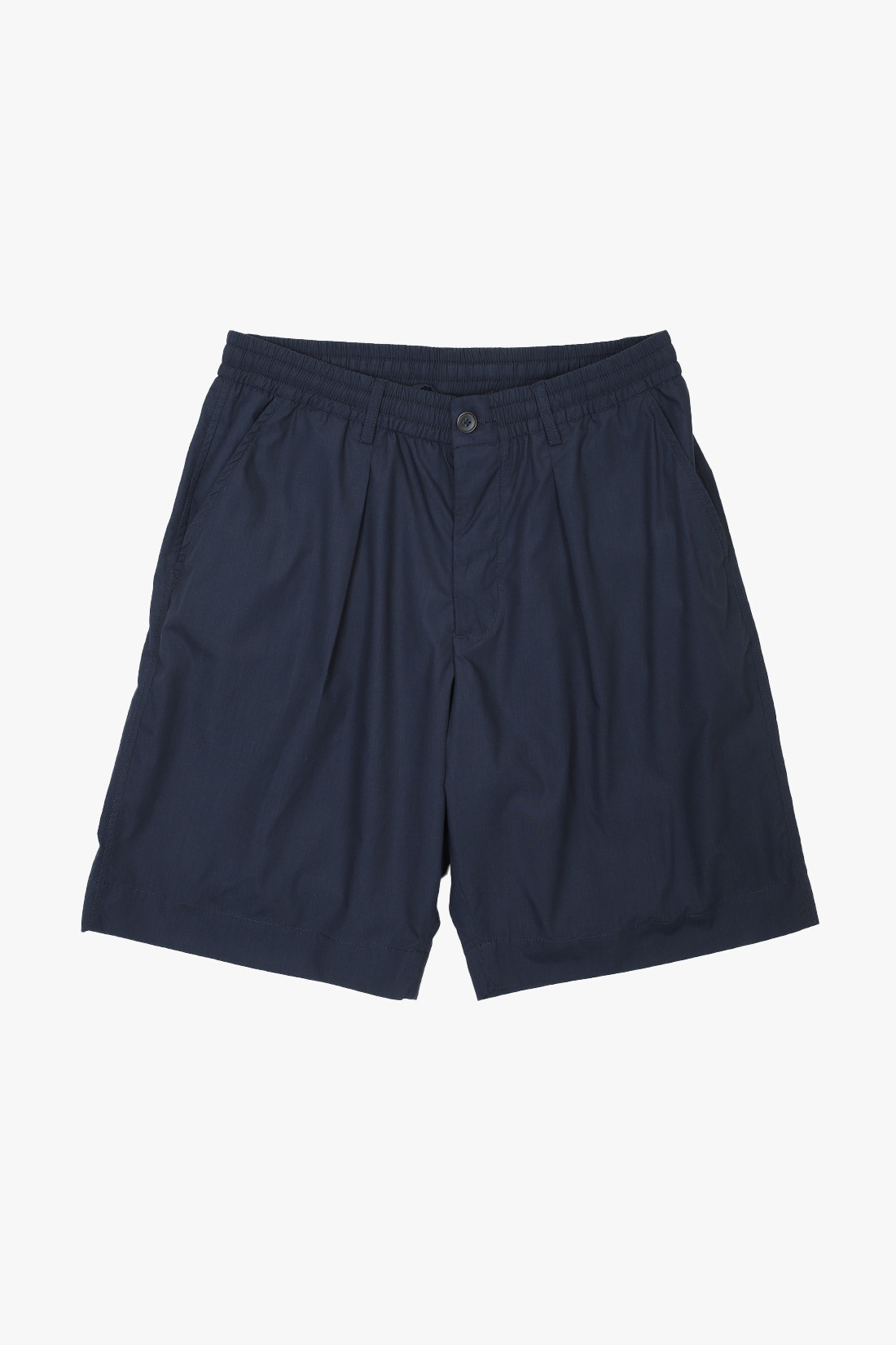 Pleated track short polytech Navy