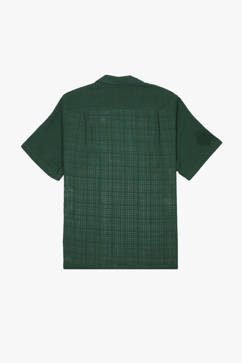 Linen camp collar Green