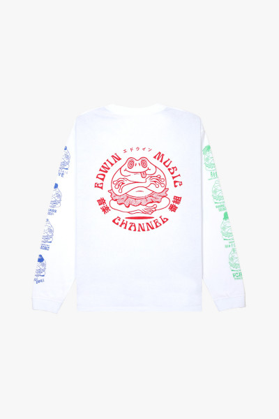 Edwin Edwin music channel tee ls White - GRADUATE STORE