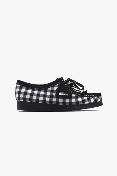 Wallabee Black white gingham