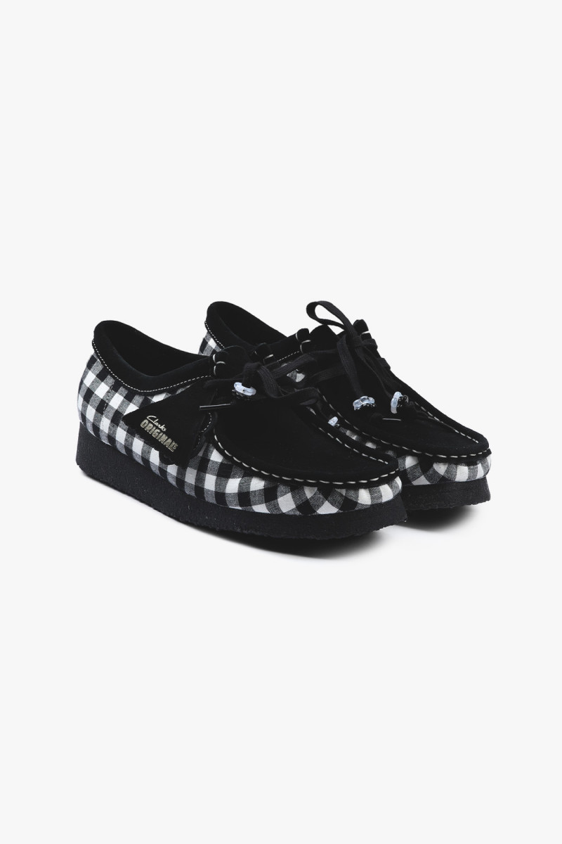 Wallabee Black white gingham