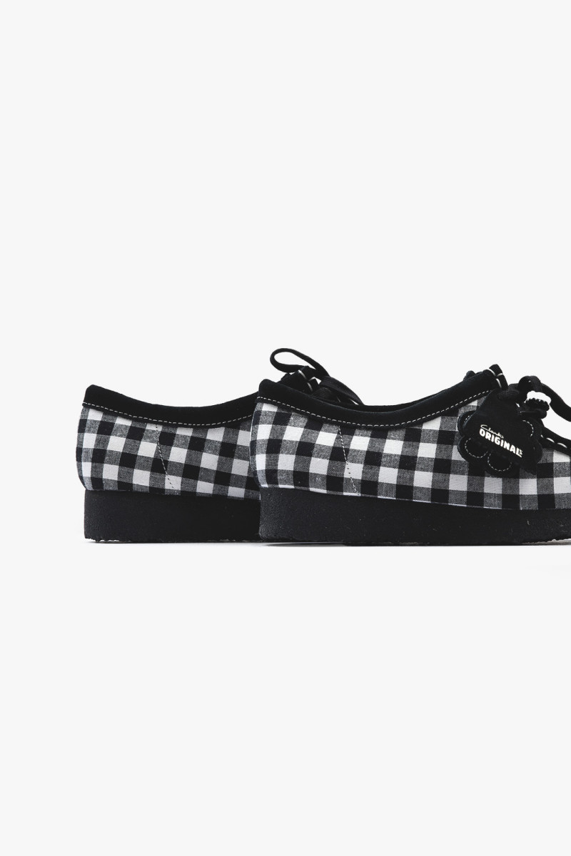 Wallabee Black white gingham