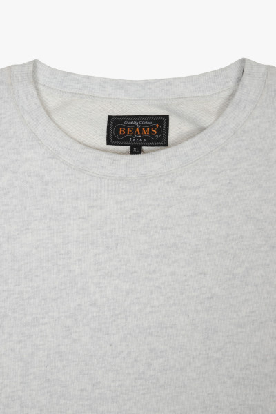 Beams plus Crew sweat Ash grey - GRADUATE STORE