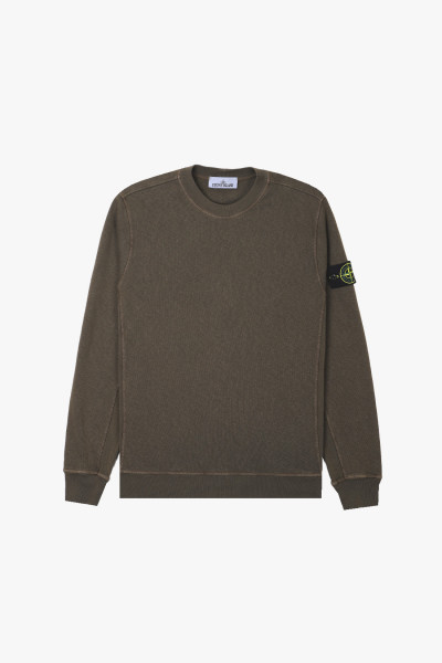 Stone island 6100020 crewneck v0154 Verde militare - GRADUATE STORE