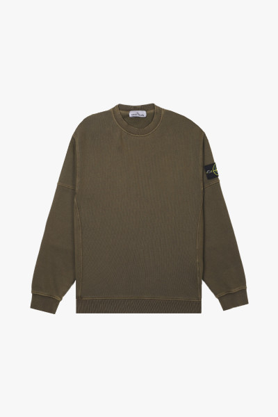 Stone island 6100032 crewneck v0154 Verde militare - GRADUATE STORE