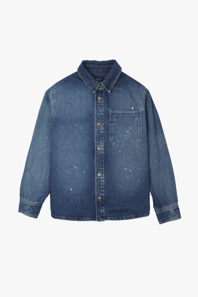 A.p.c. Surchemise indigo delave Washed indigo - GRADUATE STORE