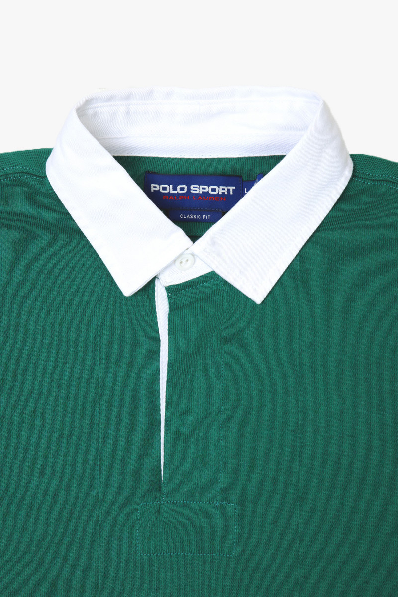 Classic fit polo sport rugby Green/white