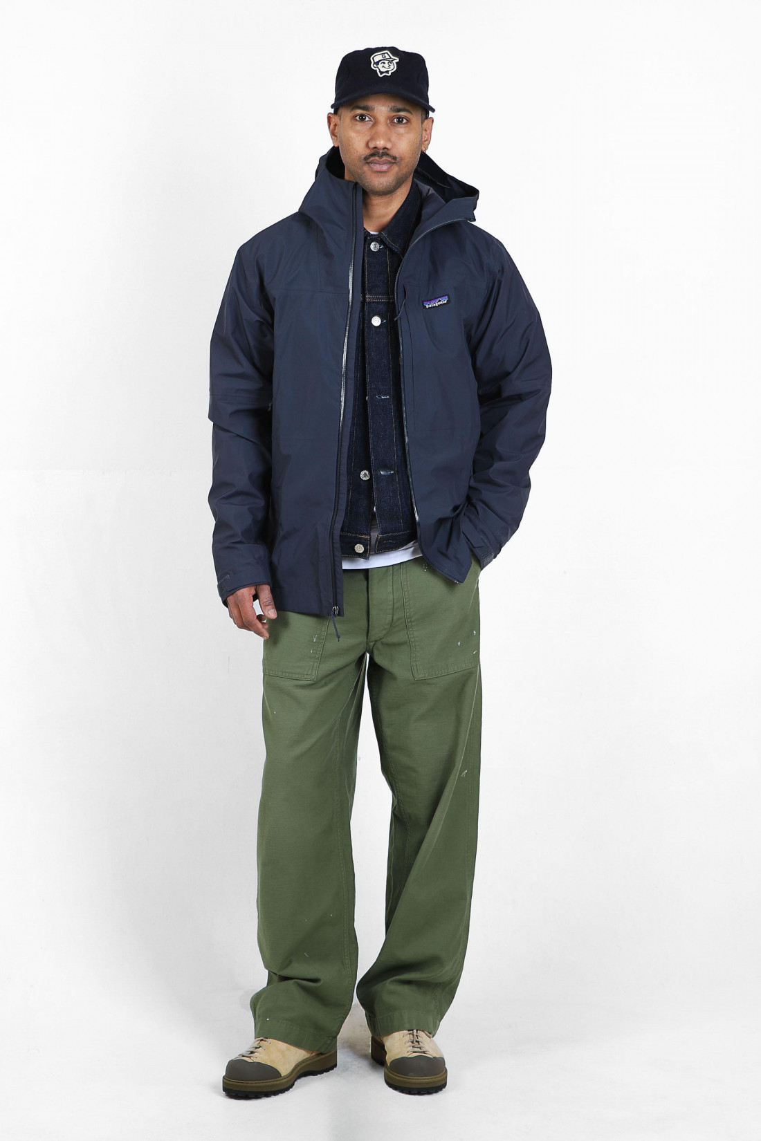 M's boulder fork rain jkt Smolder blue