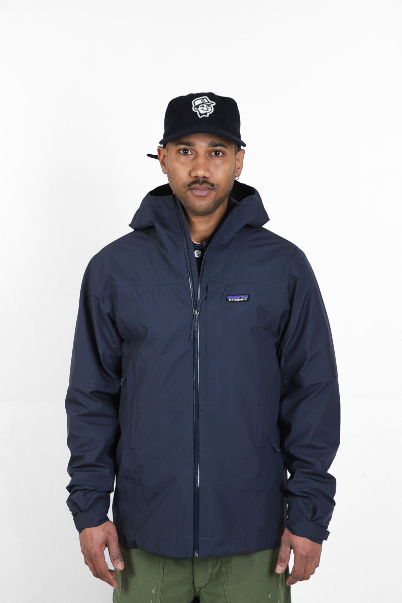 M's boulder fork rain jkt Smolder blue