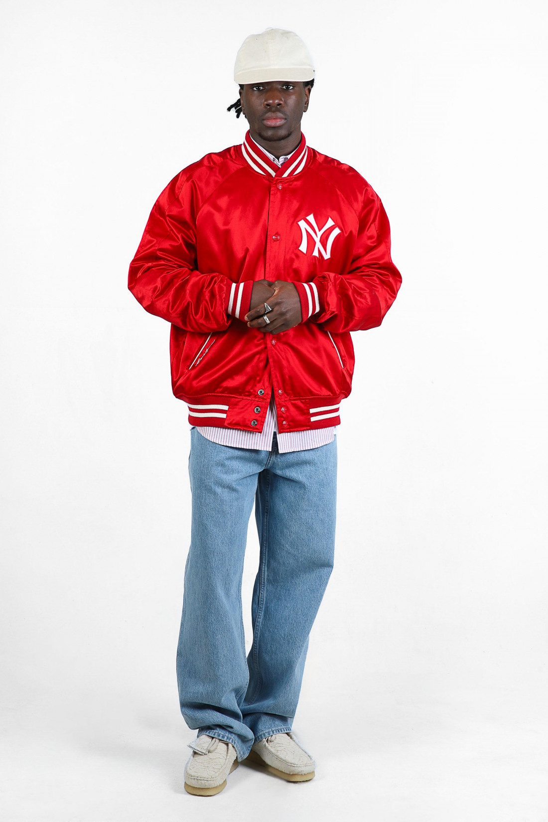 Yankees satin jacket Ralph red