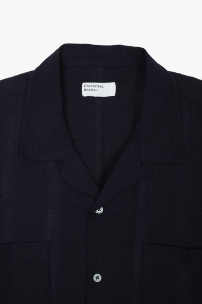 Universal works Sal road shirt Navy - GRADUATE STORE