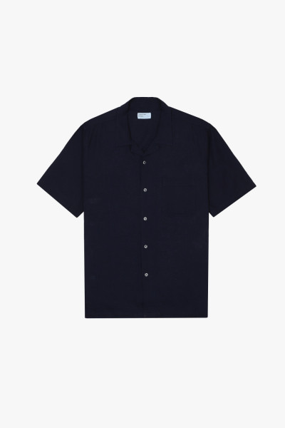 Road shirt linen mix Indigo