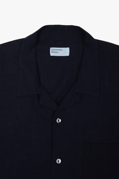 Universal works Road shirt linen mix Indigo - GRADUATE STORE