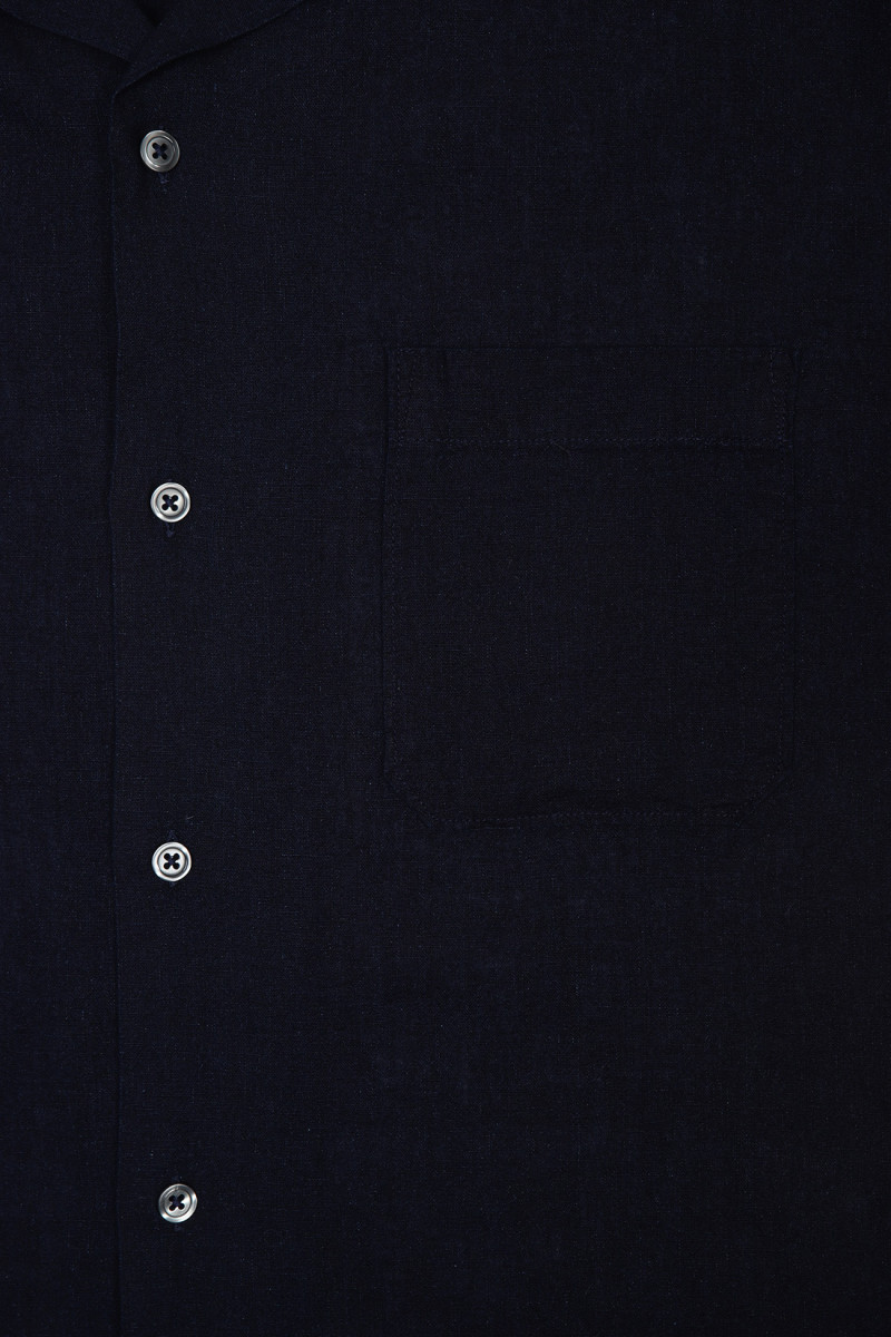 Road shirt linen mix Indigo