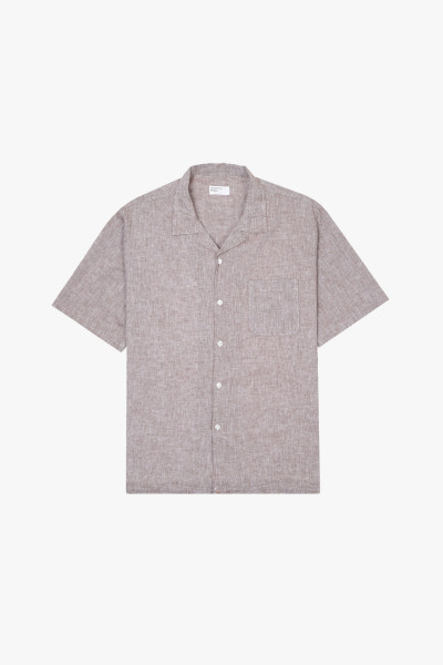 Road shirt linen mix Brown