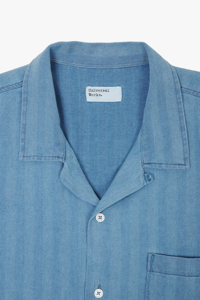 Road shirt herringbone Washed indigo