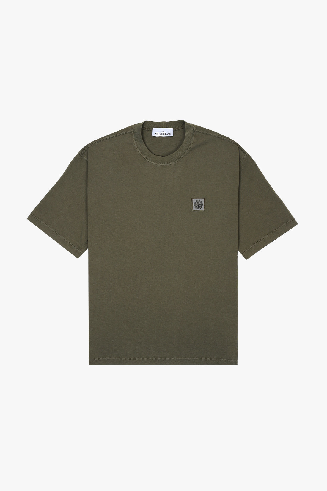 2100034 combed tee v0054 Verde militare