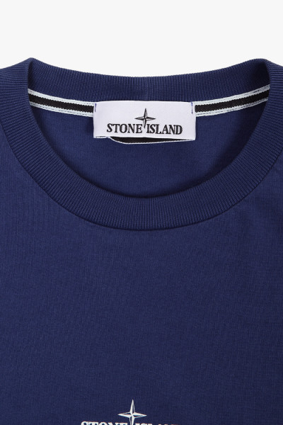 Stone island 21002rc print tee v0028 Blue marine - GRADUATE STORE