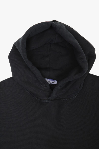 Stone island 6100033 hooded sweater v0029 Nero - GRADUATE STORE