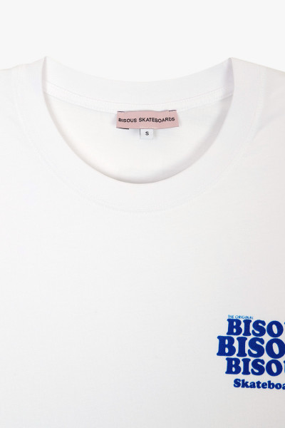 Bisous skateboards T-shirt grease White - GRADUATE STORE