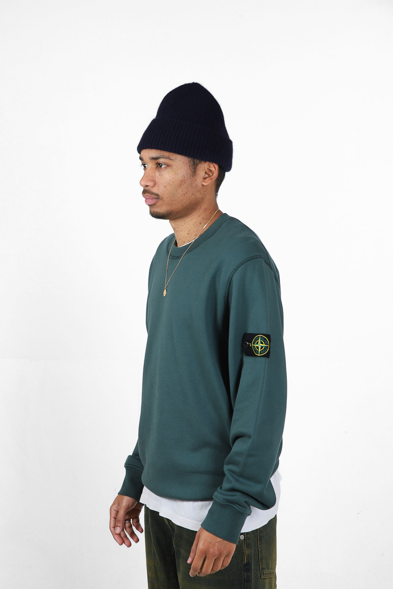 6100044 crewneck sweater v0053 Verde bottiglia