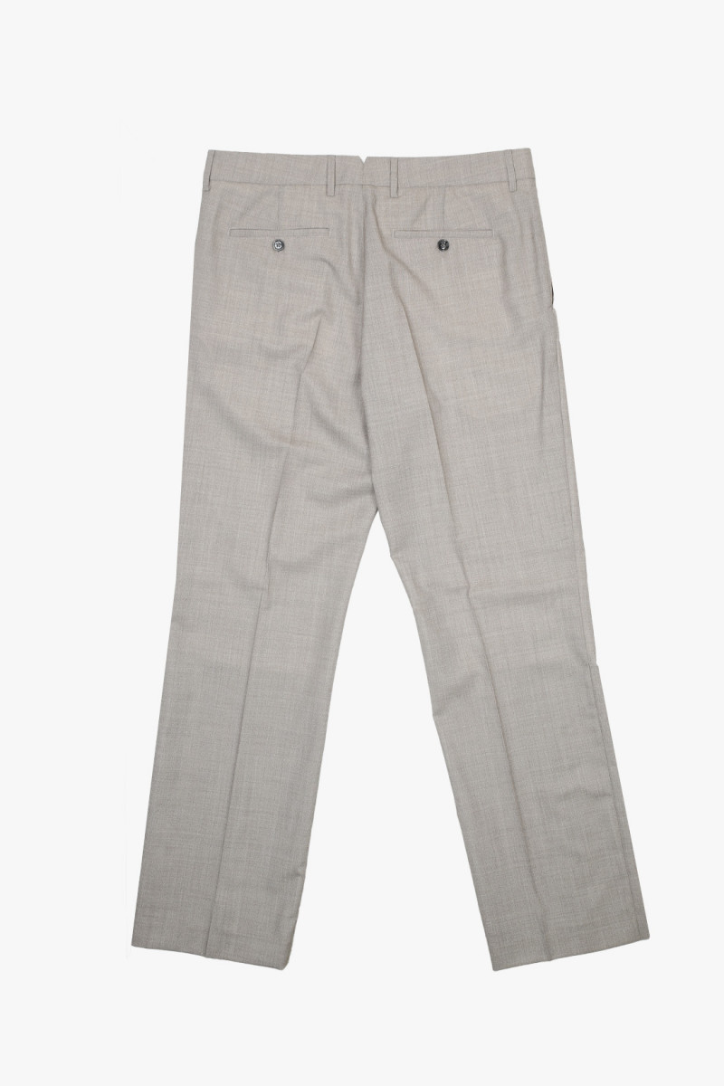 Pantalon droit en laine Cendre