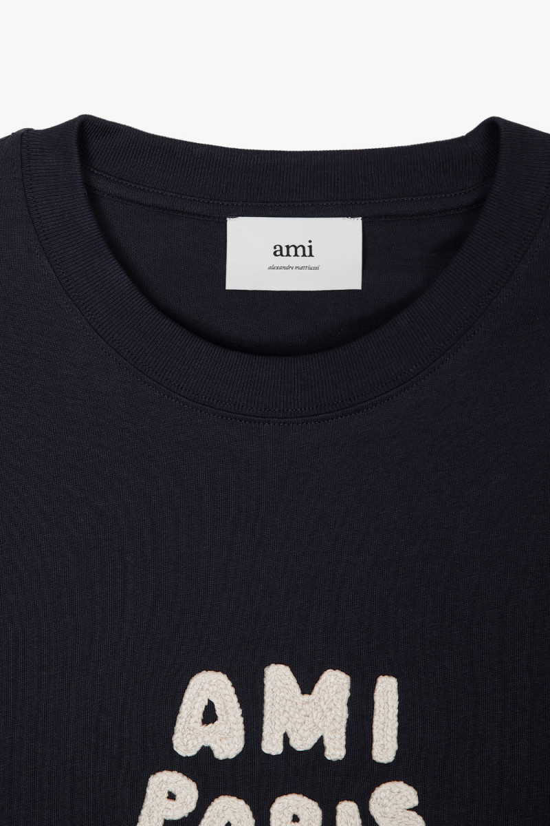 T-shirt patch ami paris Bleu marine