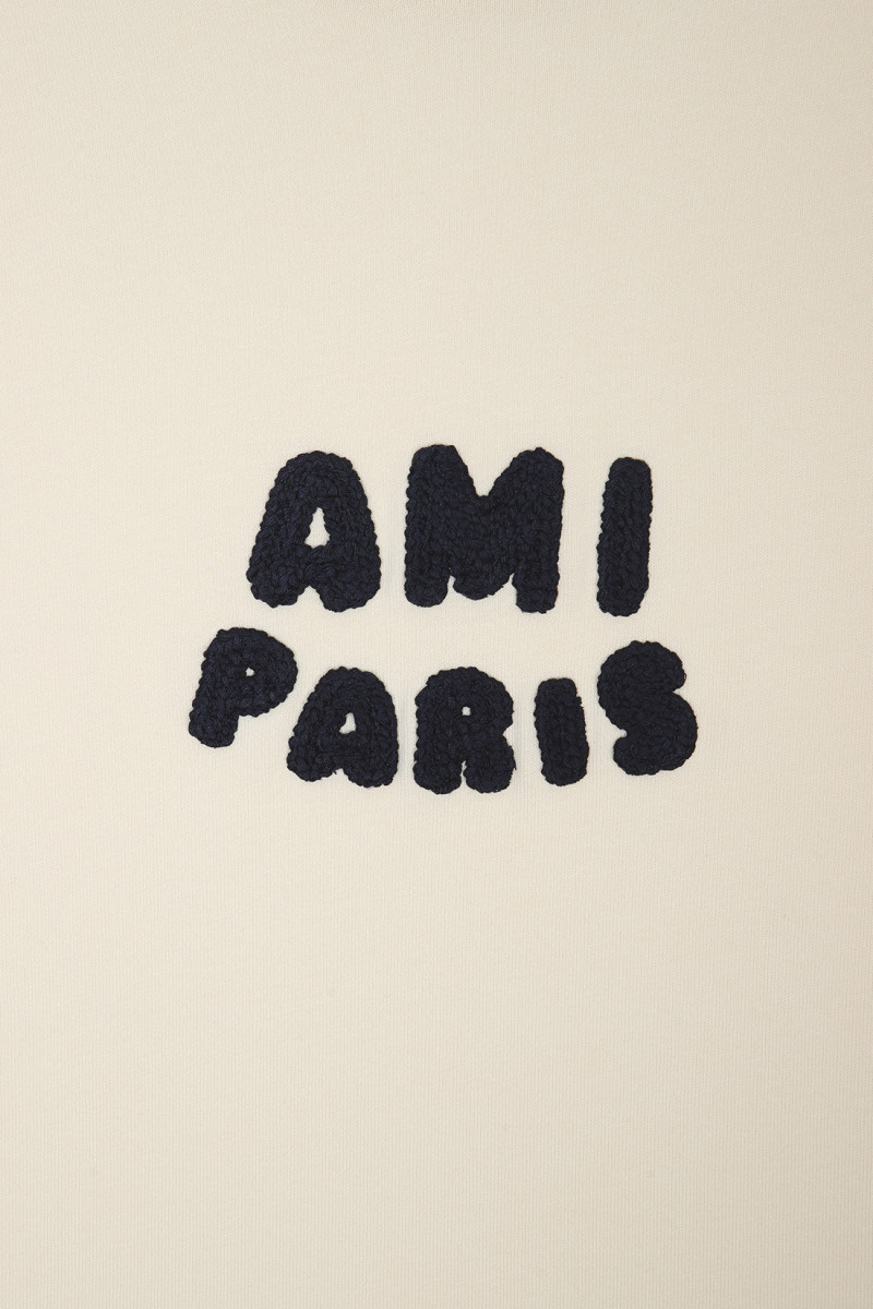 T-shirt patch ami paris Blanc creme