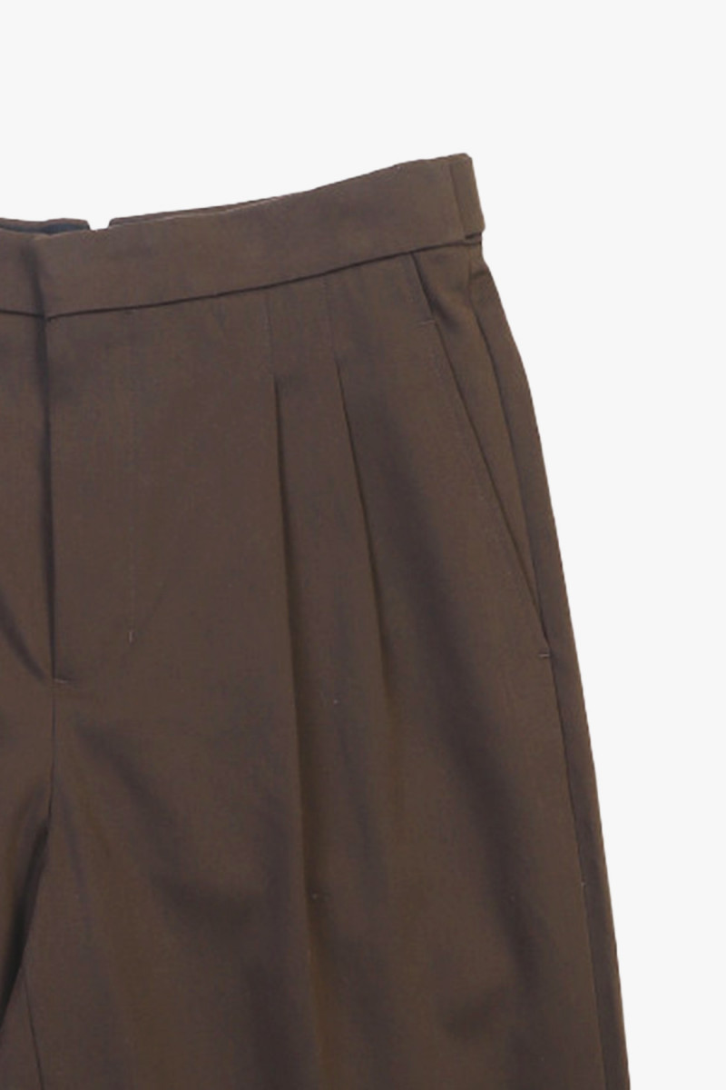 Pantalon large fit coton Dark coffee