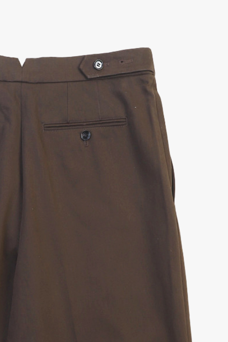 Pantalon large fit coton Dark coffee