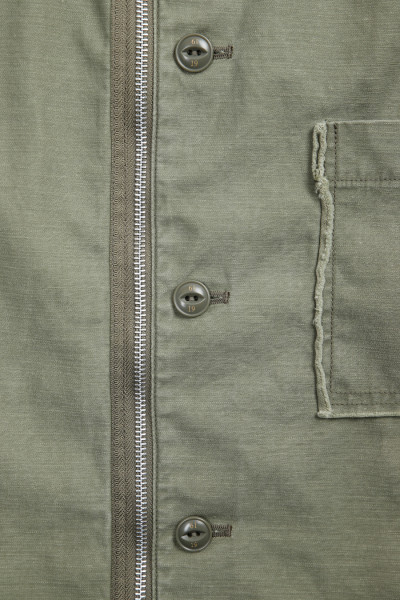 Neighborhood Untrimmed zip shirt ls Olive drab - GRADUATE STORE