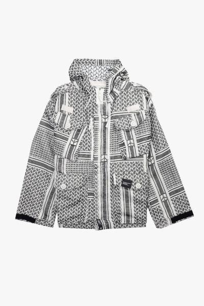 Jq shemagh smock jacket White